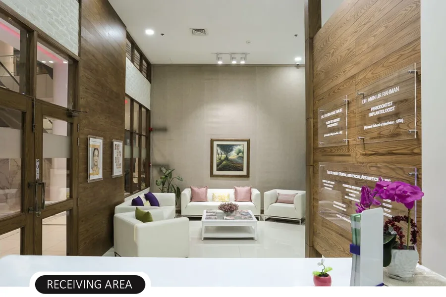 Reception area at Rahman & Rahman Dental Clinic, Packages Mall